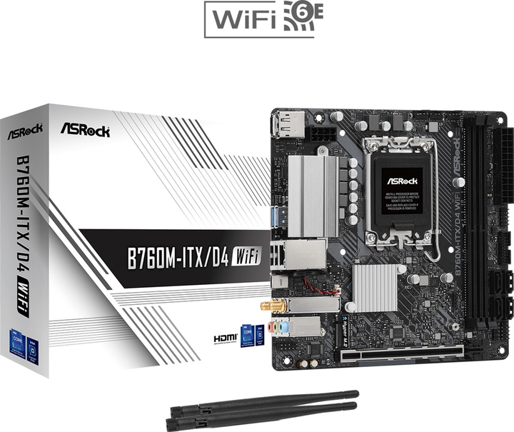 Материнська плата ASRock B760M-ITX/D4 WiFi (s1700, Intel B760, PCI-Ex16) (H2M0XB131746) - Уцінка - зображення 6
