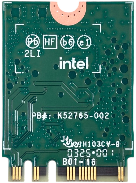 Мережева карта Intel Wi-Fi 6E AX210 M.2 2230 (AX210.NGWG.NV) (955555913300966) - Уцінка - зображення 3