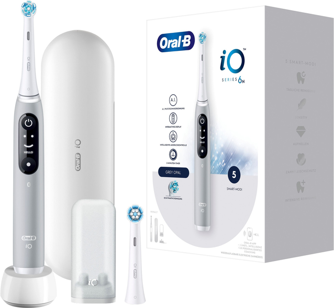 Elektryczna szczoteczka do zębów Oral-B iO 6N Szara + Brush Head + TC (955555912679725) - Outlet - obraz 1