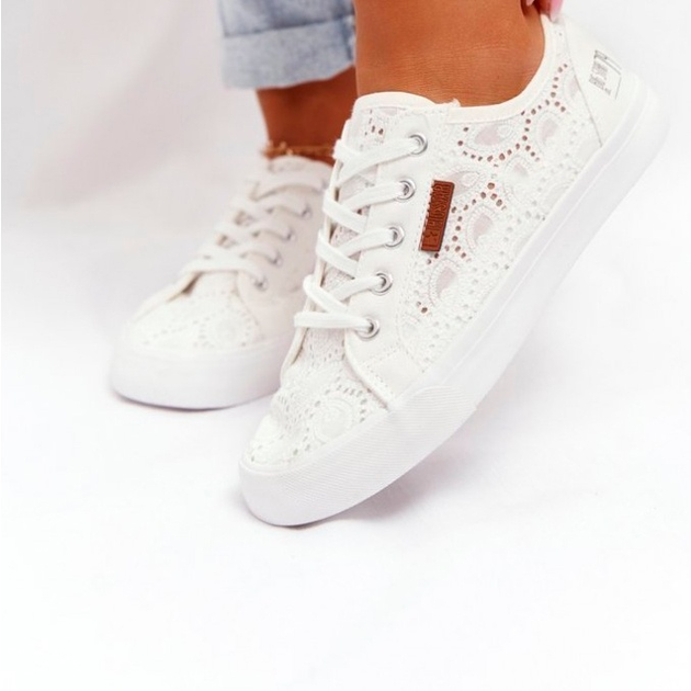 Жіночі кеди низькі Big Star W274925 37 Білі (5901437720859) (955555906174428) - Уцінка - зображення 4