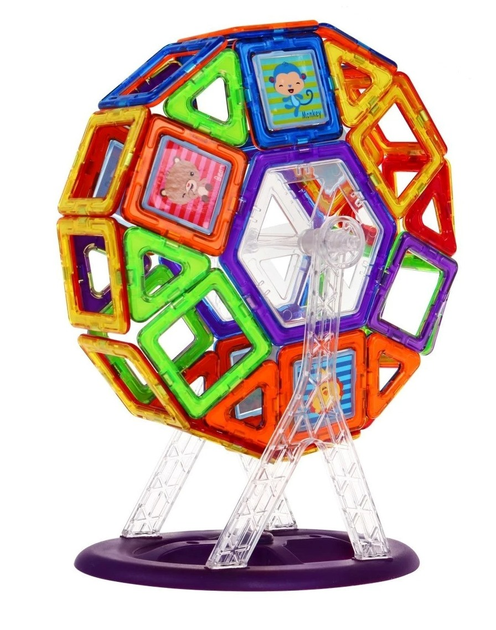 Klocki konstrukcyjne Magnetyczne 112 elementów (ZKL.JH8892) (5903864902129) - obraz 5