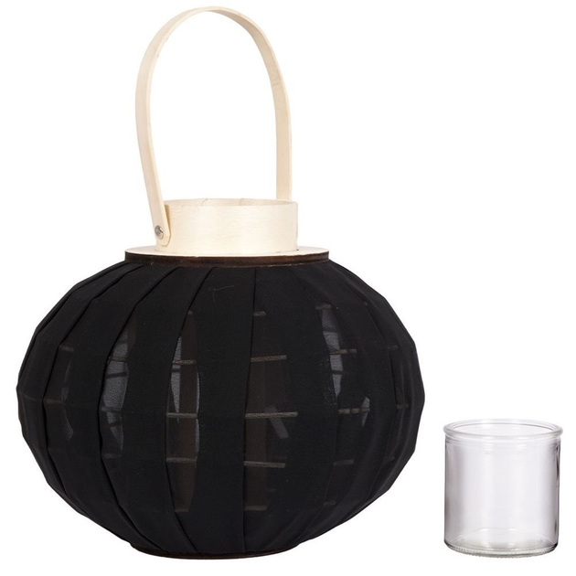 Ліхтар Home Styling Collection для свічки дерев’яний чорний 22 см (8720573059985) - зображення 2