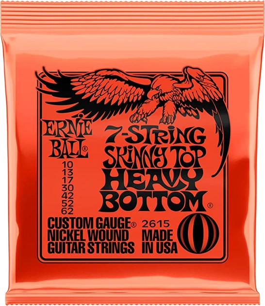 Струны для электрогитары Ernie Ball 2615 Skinny Top Heavy 7 10/62 - Фото 1 Струны для электрогитары Ernie Ball 2615 Skinny Top Heavy 7 10/62 - изображение 1