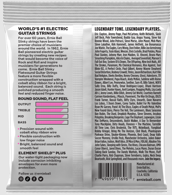 Струны для электрогитары Ernie Ball 2593 Super Slinky Flatwound 9/42 - изображение 2