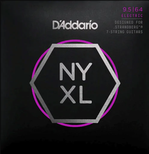Струны для электрогитары D'Addario NYXL9564SBD Strandberg Nickel Wound Custom Light 7-Strings 9.5/64 - Фото 1 Струны для электрогитары D'Addario NYXL9564SBD Strandberg Nickel Wound Custom Light 7-Strings 9.5/64 - изображение 1