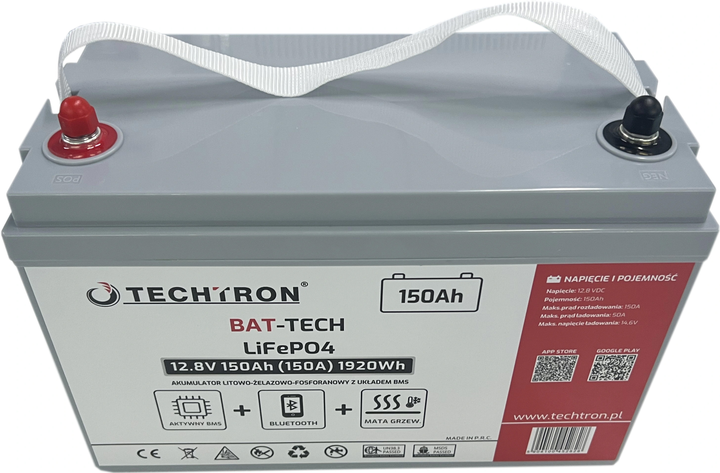 Акумуляторна батарея TECHTRON LiFePO4 12.8V 150Ah (5904100452828) - зображення 2