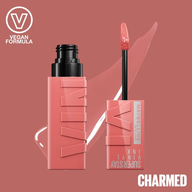 Maybelline SuperStay Vinyl Ink Стійка рідка помада для губ із глянсовим фінішем No 100 "Charmed" - зображення 2