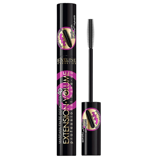 Тушь для ресниц Eveline 4D Extension Volume Professional False Definition&Deep Carbon Mascara - Фото 1 Тушь для ресниц Eveline 4D Extension Volume Professional False Definition&Deep Carbon Mascara - изображение 1