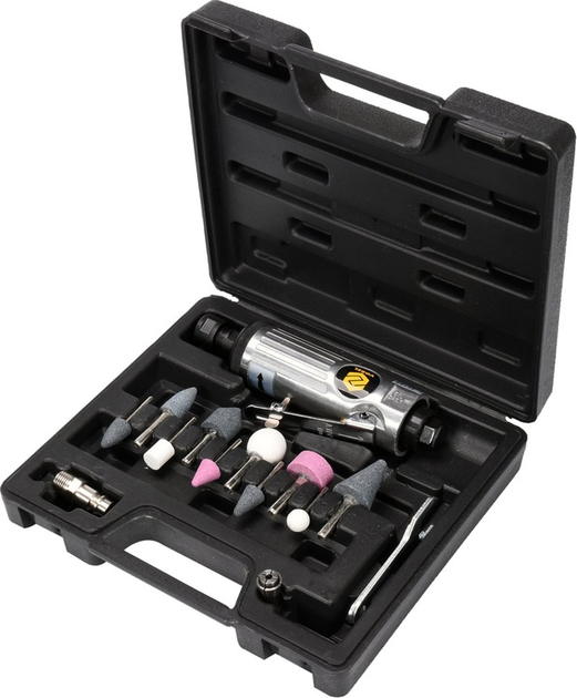 Пневматична пряма шліфувальна машина Vorel з аксесуарами 81109 (5906083811098) - зображення 2