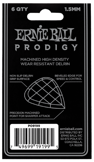 Медиаторы Ernie Ball 9199 Prodigy Player's Pack 1.5 mm (6 шт.) - Фото 2 Медиаторы Ernie Ball 9199 Prodigy Player's Pack 1.5 mm (6 шт.) - изображение 2