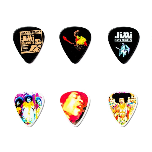 Медіатори Dunlop JH-PT01M Jimi Hendrix Collectors Are you Experienced Tin-Medium Player's Pack (12 шт.) - зображення 2