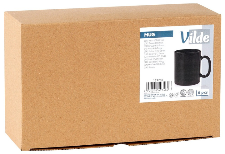 Zestaw kubków Vilde czarne 300 ml 6 szt (5904316493462) - obraz 7