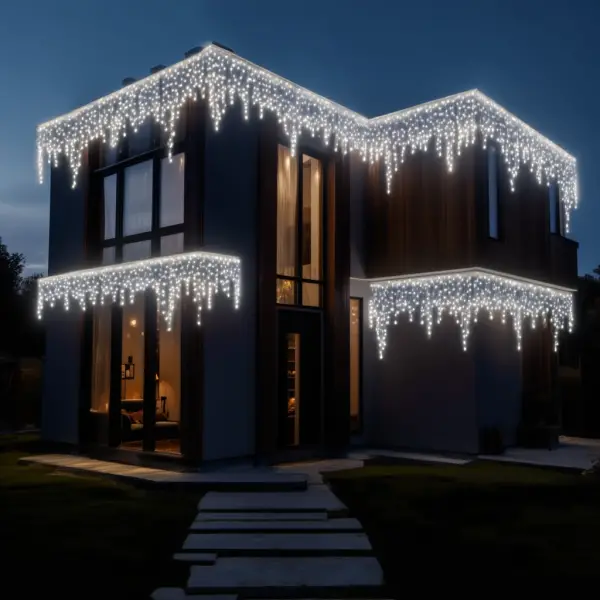 Вулична гірлянда Бахрома 50 м 600 LED білий провід Білий (121-50MWW) - зображення 2