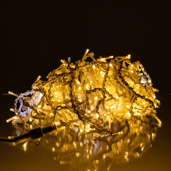 Уличная гирлянда Бахрома 20 м 335 LED от сети, белый провод, желтый свет - изображение 3