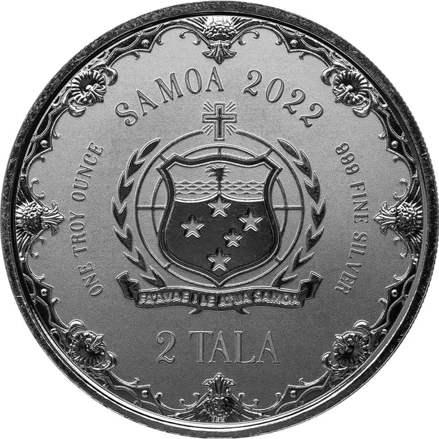 Серебряная монета Самоа Русалка 2022. Тираж 15 000 - Фото 2 Серебряная монета Самоа Русалка 2022. Тираж 15 000 - изображение 2