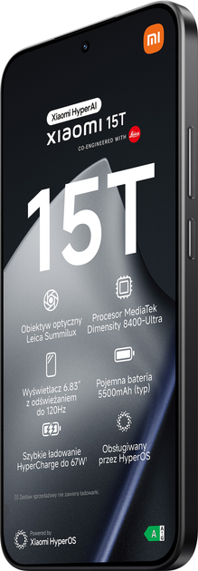 Smartfon Xiaomi 15T 12/256GB Black (MZB0KY5EU) - obraz 4