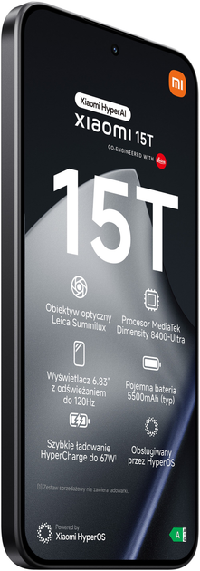 Smartfon Xiaomi 15T 12/256GB Black (MZB0KY5EU) - obraz 5