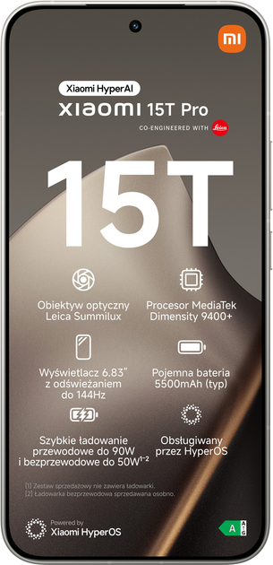 Smartfon Xiaomi 15T Pro 12GB/1TB Titan Gray (MZB0KV0EU) - obraz 2