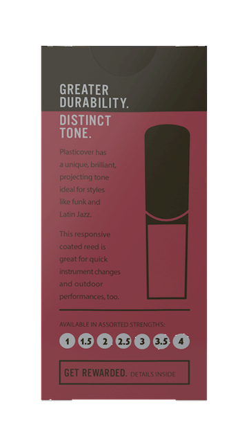 Трости для саксофона альт D'Addario Plasticover RRP05ASX200 - Alto Sax #2.0 - 5-Pack (5 шт.) - изображение 3