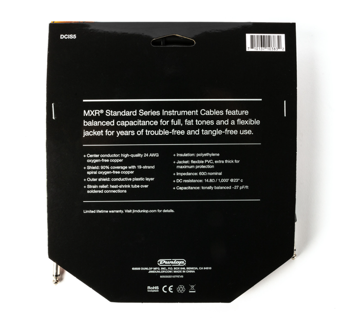 Кабель инструментальный Dunlop DCIS05 MXR Standard Instrument Cable 1.5m (5ft) - изображение 2
