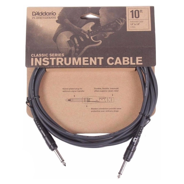 Кабель инструментальный D'Addario PW-CGT-10 Classic Series Instrument Cable 3.05m (10ft) - изображение 2
