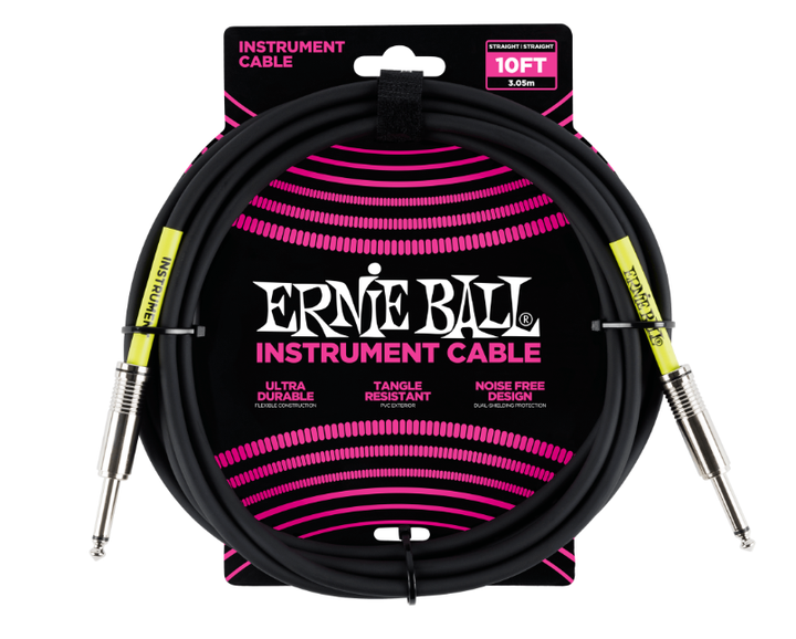 Інструментальний кабель Ernie Ball 6048 Classic Instrument Cable Straight/Straight - Black 3м (10ft) - Фото 1 Інструментальний кабель Ernie Ball 6048 Classic Instrument Cable Straight/Straight - Black 3м (10ft) - зображення 1