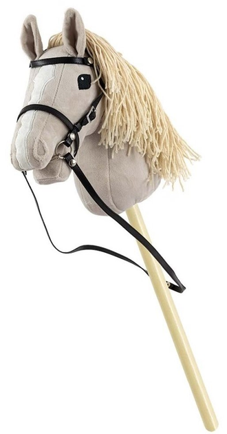 Koń na kiju Milly Mally Hobby Light Grey (6626) (5907090700825) - obraz 1