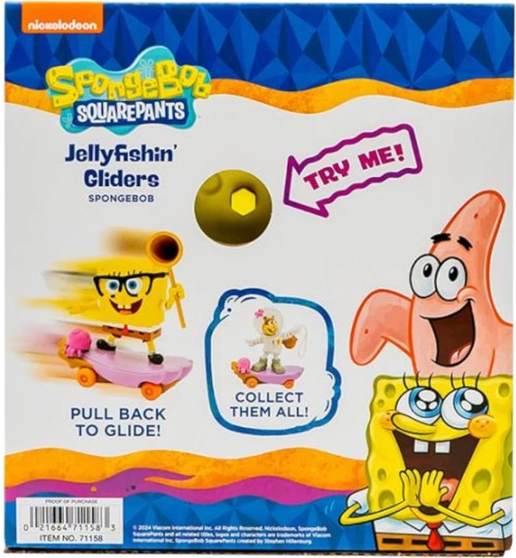 Фігурка SpongeBob Скейтбордист-медузолов Губка Боб 71158 (021664711583) - зображення 6
