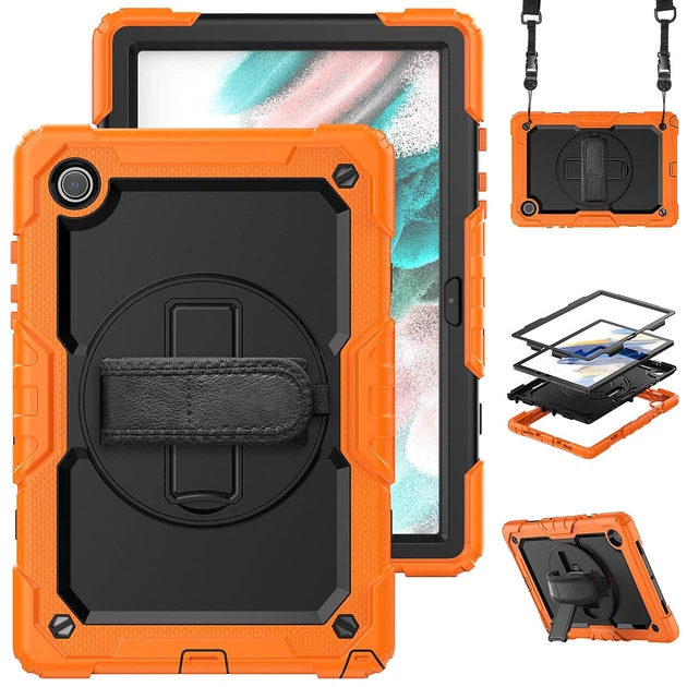 Чехол ARM Cover Samsung Galaxy Tab A 8.4 (2020) SM-T307 противоударный с ремнём и подставкой 360° Orange/Black - Фото 2 Чехол ARM Cover Samsung Galaxy Tab A 8.4 (2020) SM-T307 противоударный с ремнём и подставкой 360° Orange/Black - изображение 2
