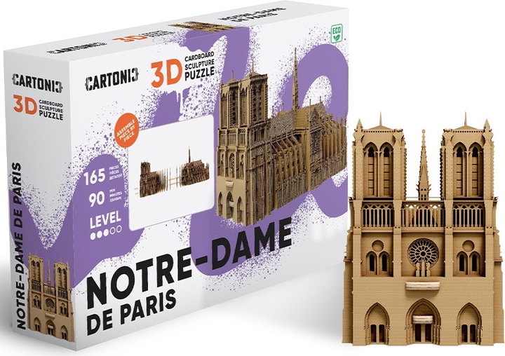 3D пазл картонний Cartonic Собор Нотр-Дам-де-Парі CARTNOTRE (4820191134102) - зображення 6