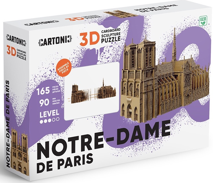 3D пазл картонний Cartonic Собор Нотр-Дам-де-Парі CARTNOTRE (4820191134102) - зображення 7