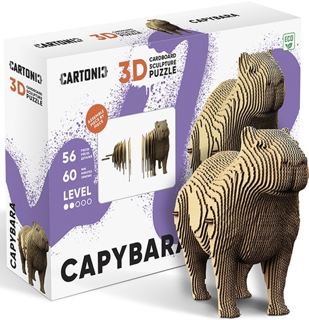 3D пазл картонний Cartonic Капібара CARTCAPY (4820191134393) - зображення 4