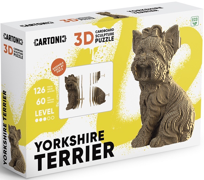 3D пазл картонний Cartonic Йоркширський тер'єр CARTYORK (4820191134706) - зображення 8