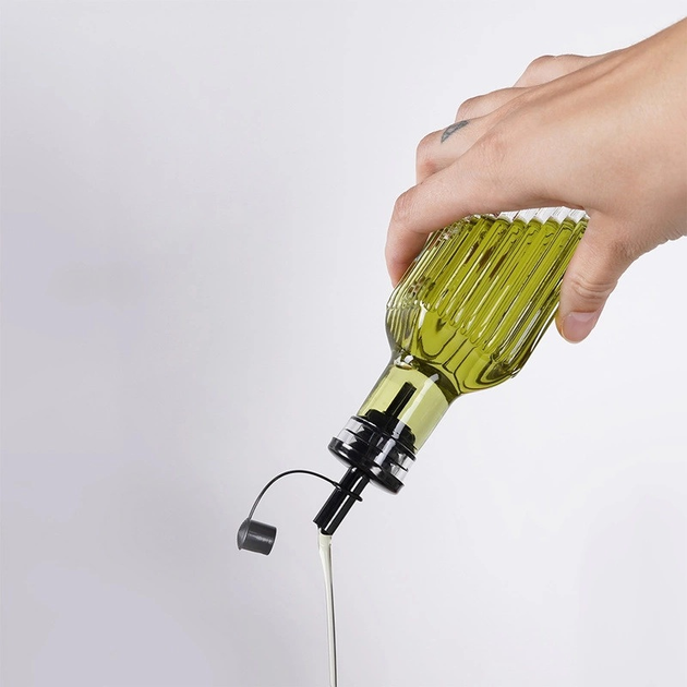 Набір дозаторів Vilde для приправ, олії, оцту у підставці 2 × 190 мл + 2 × 60 мл (5904316496982) - зображення 3