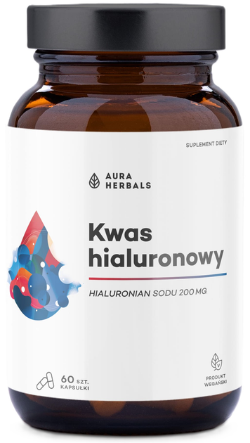 Харчова добавка Aura Herbals Гіалуронова кислота 200 мг 60 капсул (5902479615844) - зображення 1