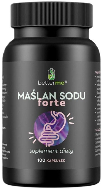 Suplement diety Better Me Maślan Sodu Forte 100 kapsułek (5905123512179) - obraz 1