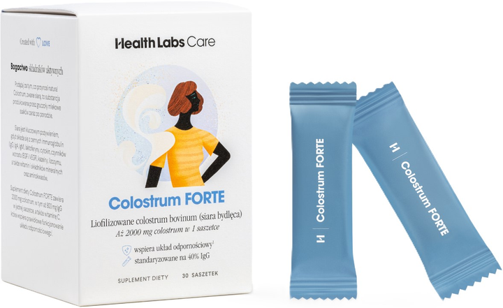 Харчова добавка HealthLabs Care Колострум Форте 30 саше (5906146791787) - зображення 1