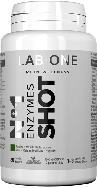 Харчова добавка Lab One N°1 Enzymes Shot 60 капсул (5906630600090) - зображення 1