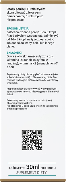 Witaminy Altopharma Junior Naturalne Witaminy K2 + D3 30 ml (5903661237721) - obraz 2