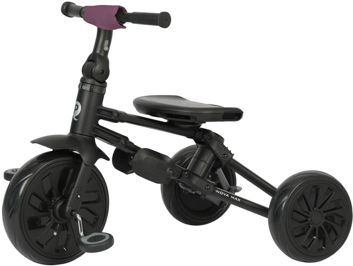 Триколісний велосипед Qplay Nova Max 3в1 з капюшоном Фіолетовий (5061047482193) - зображення 6