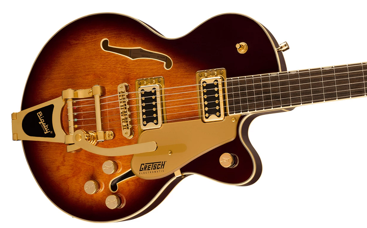 Електрогітара Gretsch G5655TG Electromatic Center Block Jr. Single-Cut With Bigsby and Gold Hardware Barrel Burst - Фото 3 Електрогітара Gretsch G5655TG Electromatic Center Block Jr. Single-Cut With Bigsby and Gold Hardware Barrel Burst - зображення 3