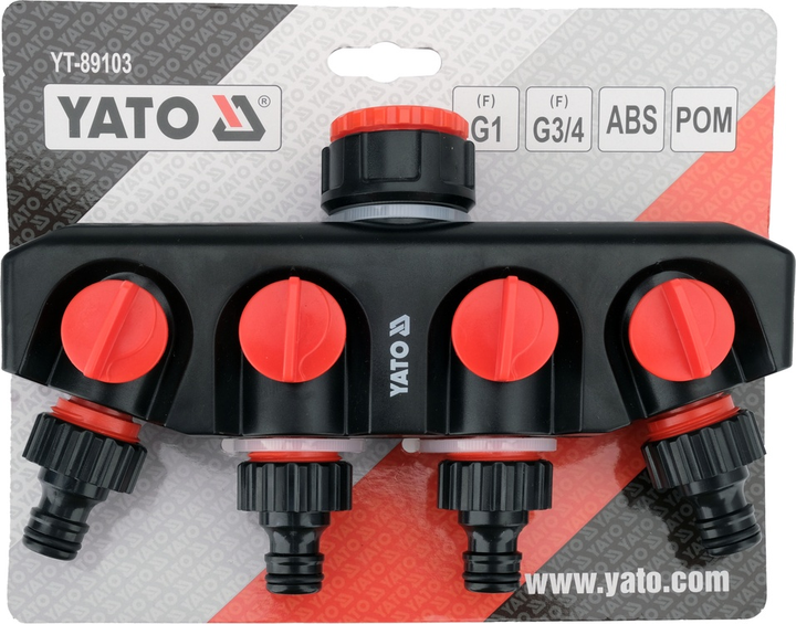 Rozdzielacz wody czterodrożny YATO YT-89103 - obraz 6