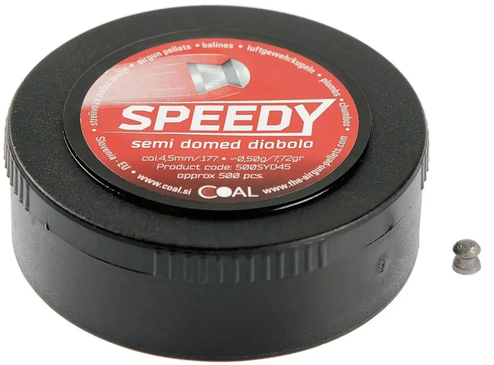 Кулі Coal Speedy 4.5мм, 0.50г, 500шт - Фото 1 Кулі Coal Speedy 4.5мм, 0.50г, 500шт - изображение 1