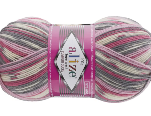 Пряжа для вязания Alize Superwash 100 г Цвет 7707 - Фото 2 Пряжа для вязания Alize Superwash 100 г Цвет 7707 - изображение 2