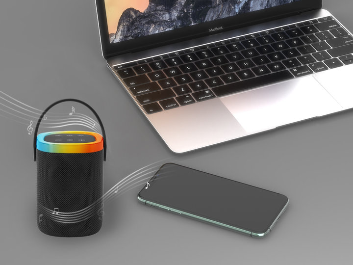 Портативна колонка Gembird BT LED 5W RGB Black (SPK-BT-LED-06) - зображення 10