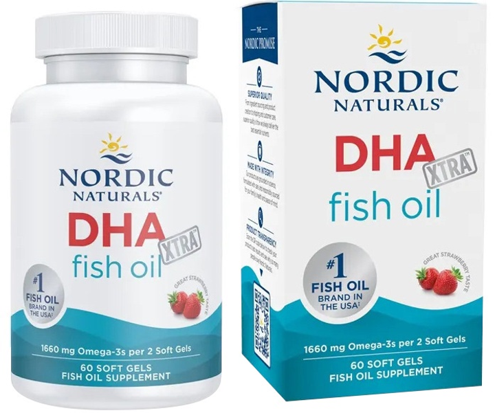 Дієтична добавка Nordic Naturals DHA Fish Oil полунична 60 капсул (768990891038) - зображення 2