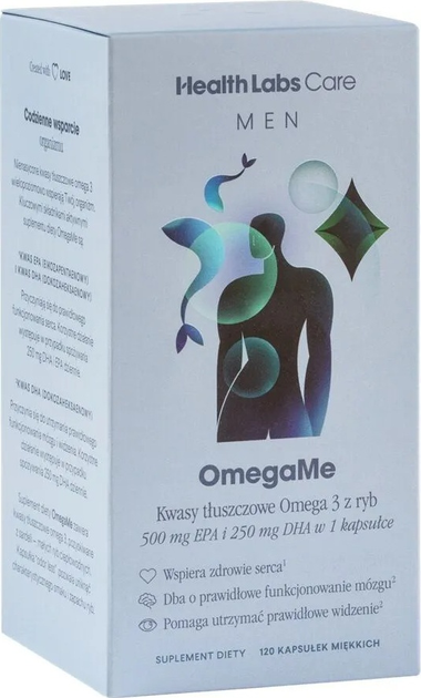 Suplement diety HealthLabs Care Men OmegaMe 120 kapsułek (5906146791763) - obraz 1