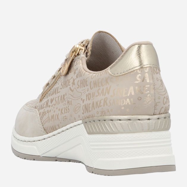 Жіночі снікери RIEKER N4316-62 41 (7.5UK) 27 см Бежеві (4061811186280) (955555908865585) - Уцінка - зображення 7