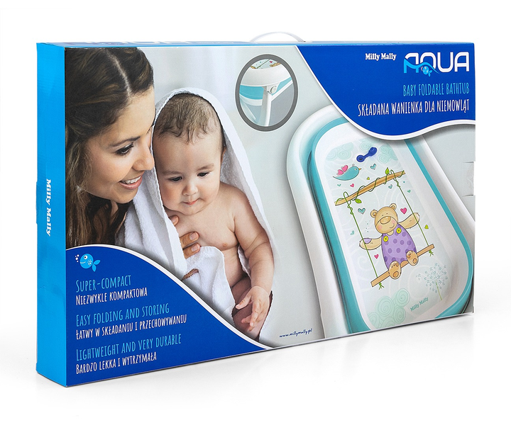 Ванночка складана Milly Mally Aqua блакитна 3767 (5901761127706) - зображення 8