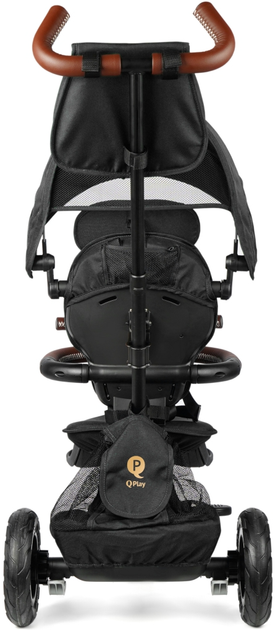 Триколісний велосипед Qplay Rito Deluxe Rubber Чорний (5061047480267) - зображення 5